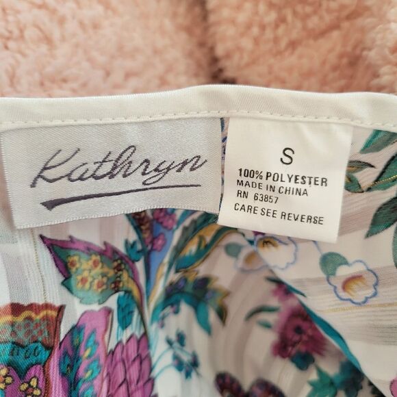 Vintage floral shimmer glam spaghetti strap tank top small - Picture 6 of 6